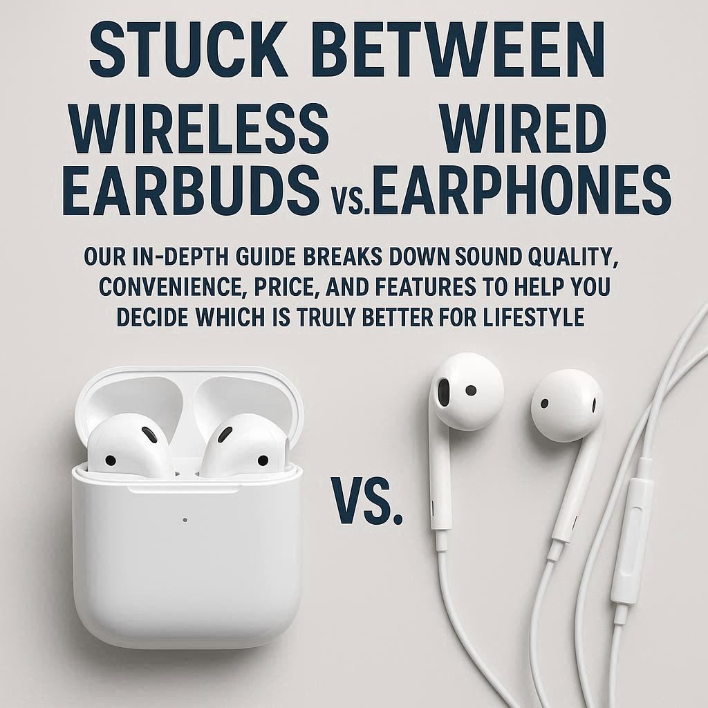 Wireless Earbuds vs Wired Earphones