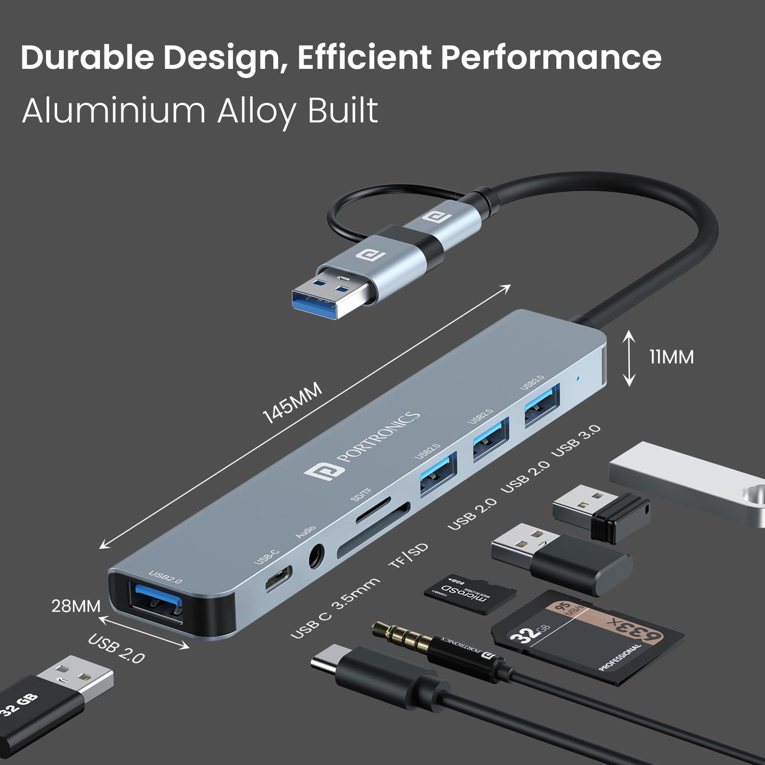Portronics Mport 8 Plus Dual Hub